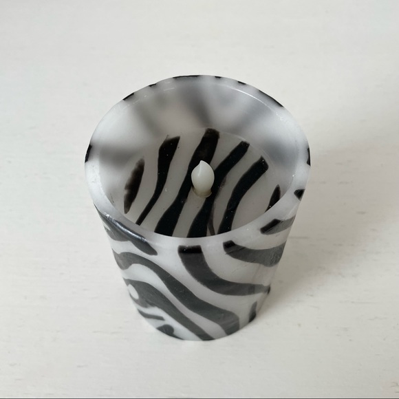 Target Other - Zebra Fake Flame Candle